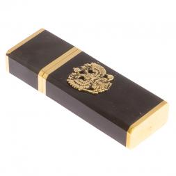 Флешка из черного обсидиана &amp;quot;Герб РФ&amp;quot; на 16 гб