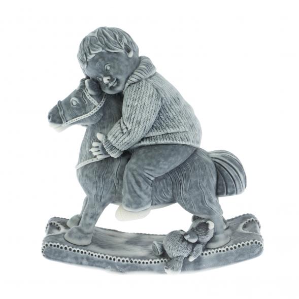 Сувенир из мрамолита &amp;quot;Мальчик на лошадке&amp;quot; большой 129377