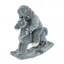 Сувенир из мрамолита "Мальчик на лошадке" большой