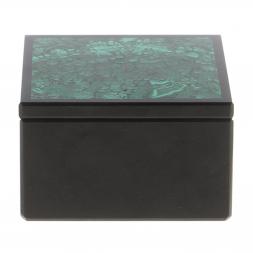 Шкатулка из малахита 8х8х4,7 см