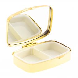 Таблетница на 2 отделения камень малахит цвет золото