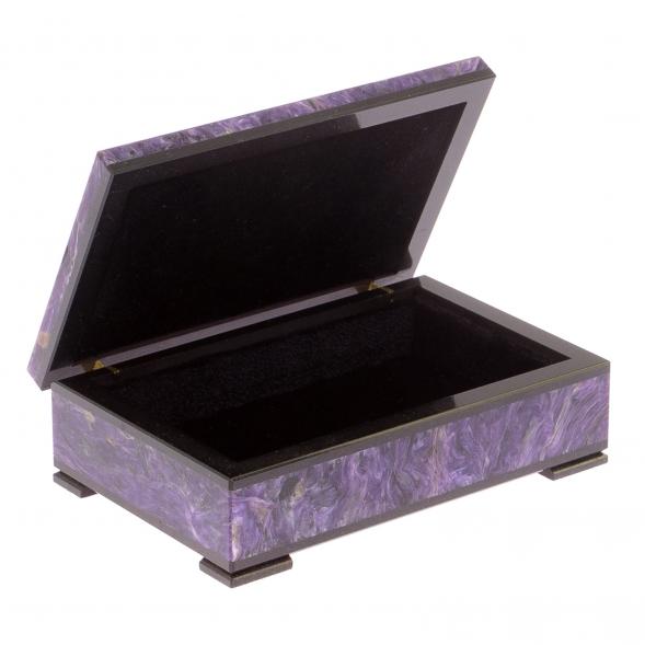 Шкатулка из чароита 12,5х8х4 см 125301