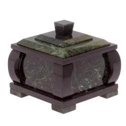 Шкатулка из нефрита &amp;quot;Ларец&amp;quot; 13х13х11 см