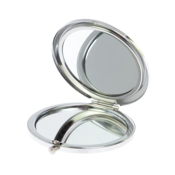 Зеркальце круглое из малахита с хризоколлой цвет серебро 126753