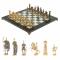 Настольные шахматы "Римские" бронза мрамор шабровский змеевик 40х40 см