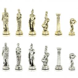 Шахматы "Атлас" доска 44х44 см из мрамора и змеевика