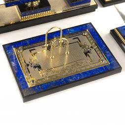 Письменный набор &amp;quot;Сенатор&amp;quot; камень лазурит 9 предметов