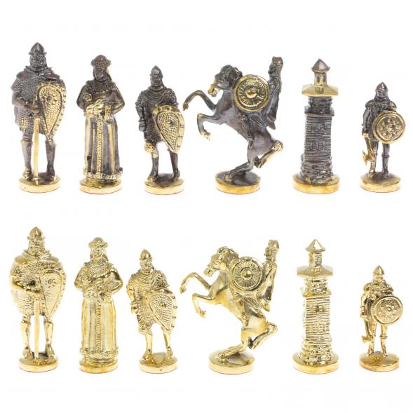 Шахматы подарочные &amp;quot;Богатыри&amp;quot; 40х40 см из змеевика 129644