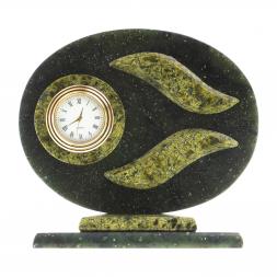 Настольные часы "Овальные" змеевик