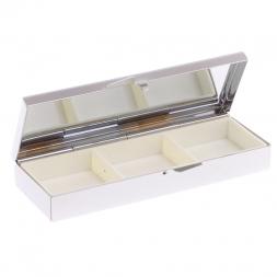 Таблетница на 3 отделения камень змеиная яшма цвет серебро