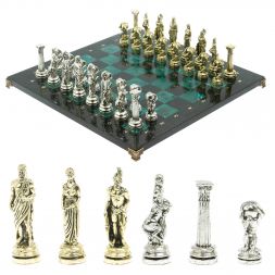 Шахматы "Атлас" доска 44х44 см из змеевика