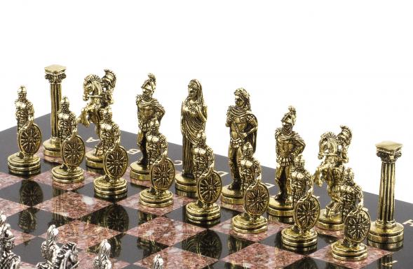 Шахматы настольные &amp;quot;Александр Македонский&amp;quot; доска 36х36 см камень лемезит 120734