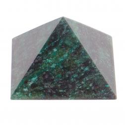 Пирамида 3,5х3,5х3,5 см темно-зеленый змеевик