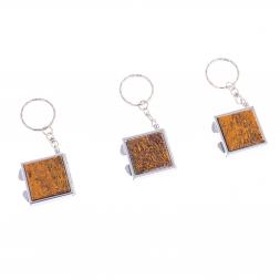 Складное зеркало брелок из змеиной яшмы квадратное