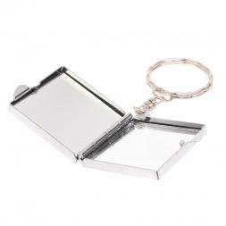 Складное зеркало брелок из змеиной яшмы квадратное