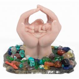 Сувенир &amp;quot;Ангел спящий в руках&amp;quot; из мрамолита