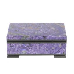 Шкатулка из чароита 10,5х6,5х4 см