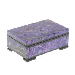 Шкатулка из чароита 10,5х6,5х4 см
