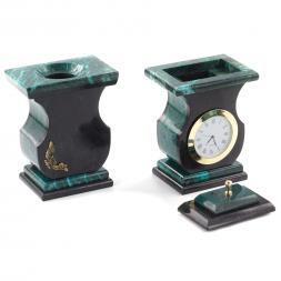 Настольный набор "Орел" змеевик