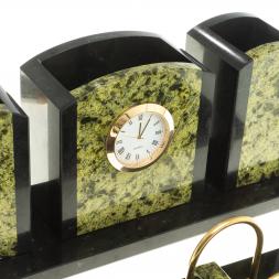 Настольный набор из змеевика &amp;quot;Канцелярский&amp;quot;