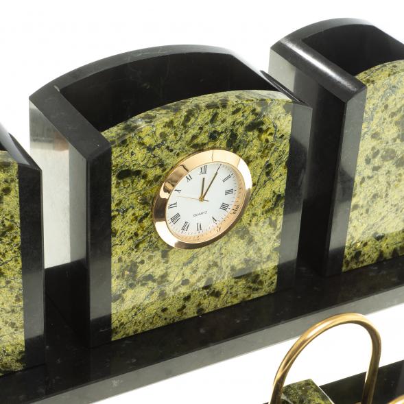 Настольный набор из змеевика &amp;quot;Канцелярский&amp;quot; 124001