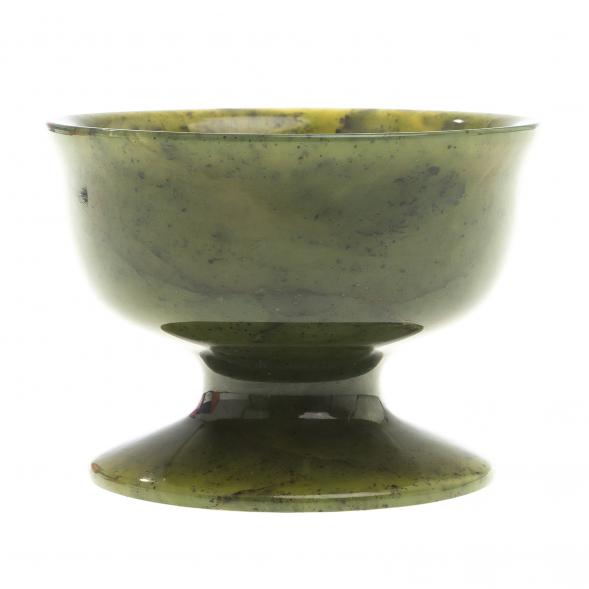 Пиала малая на ножке из нефрита 50 мл 7х7х5 см 124097