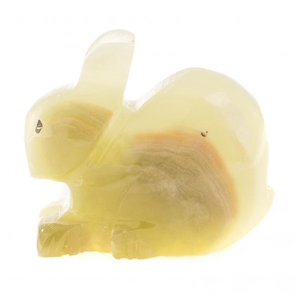 Статуэтка из оникса &amp;quot;Заяц&amp;quot; зелено-коричневый 7,5х3,2х6,5 см (3) 124646