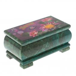 Шкатулка &amp;quot;Для милой&amp;quot; из змеевика 16х8х7,5 см