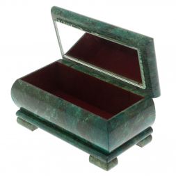 Шкатулка &amp;quot;Для милой&amp;quot; из змеевика 16х8х7,5 см