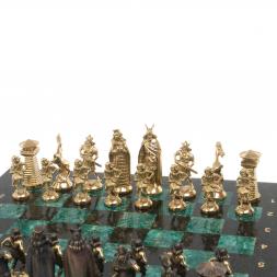 Шахматы &amp;quot;Викинги из змеевика и бронзы