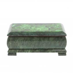 Шкатулка для денег &amp;quot;Купюра&amp;quot; с иллюстрацией под малахит 18х9х8 см