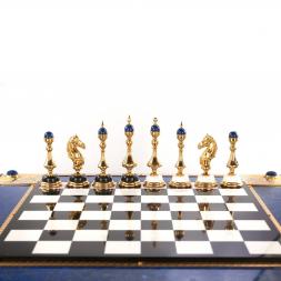 Подарочный набор шахматы и шашки &amp;quot;Царские&amp;quot; из лазурита