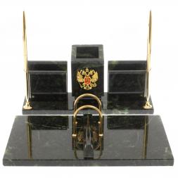 Письменный набор "Менеджер" шабровский змеевик с гербом РФ