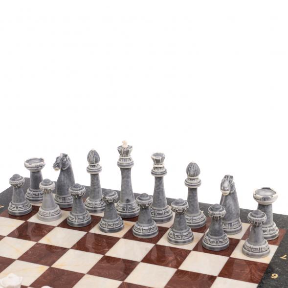 Шахматы &amp;quot;Стаунтон&amp;quot; из мрамолита 44х44 см лемезит / мрамор 126450