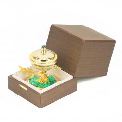 Икорница из малахита &amp;quot;Стерлядка&amp;quot; Златоуст