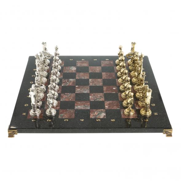 Шахматы &amp;quot;Дон Кихот&amp;quot; доска 36х36 см лемезит змеевик 122653