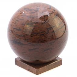 Шар из коричневого обсидиана 12 см на подставке
