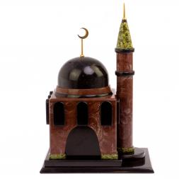 Часы "Мечеть" средняя лемезит, змеевик