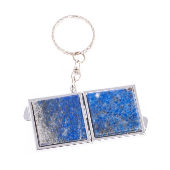 Складное зеркало брелок из афганского лазурита квадратное 126610