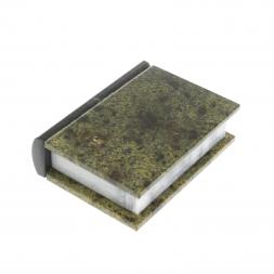 Шкатулка в виде книги "Книжка" камень змеевик малая 9,5x8x3 см