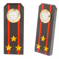 Часы &amp;quot;Погон полковник МП ВМФ&amp;quot; из змеевика