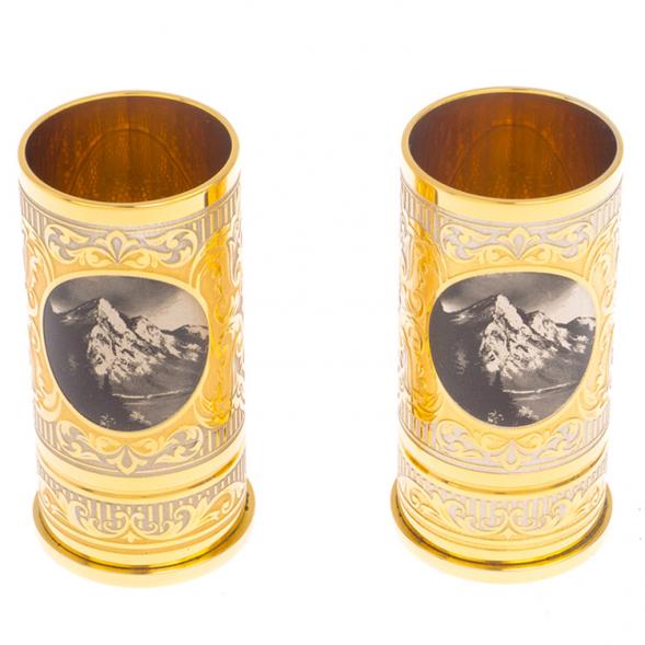 Набор из двух стопок &amp;quot;Волк&amp;quot; 40 мл Златоуст 125703