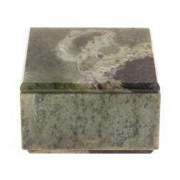Шкатулка из камня нефрит 8х8х5 см