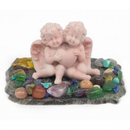 Сувенир &amp;quot;Два ангела с сердцем&amp;quot; из мрамолита