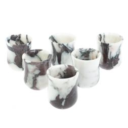 Набор рюмок 6 шт из саянского мрамора 5х5х6 см