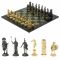 Шахматы "Спарта" из бронзы и змеевика доска 40х40 см