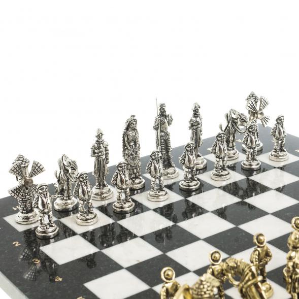 Шахматы &amp;quot;Дон Кихот&amp;quot; доска 36х36 см камень мрамор 122881