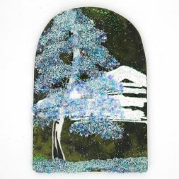 Магнит с рисунком &amp;quot;Арка&amp;quot; большой камень змеевик