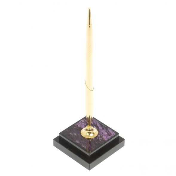 Подставка под ручку из чароита 6,5х6,5х21,5 см 127544