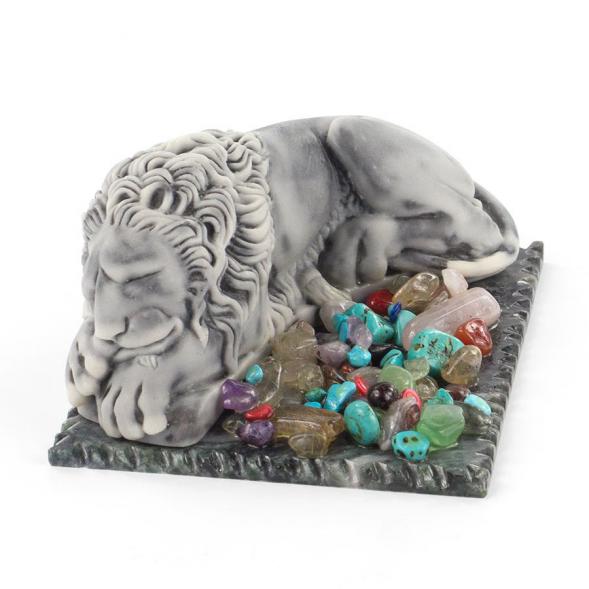 Сувенир &amp;quot;Лев спит&amp;quot; из мрамолита 119470